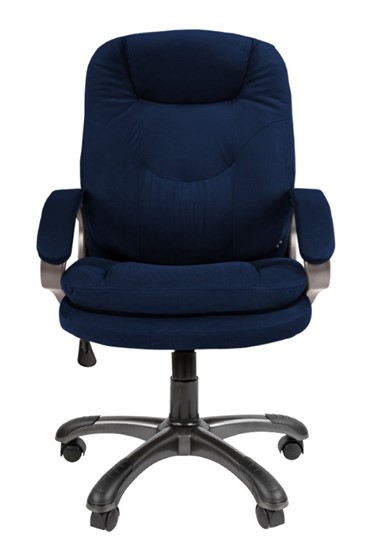 Компьютерное кресло CHAIRMAN HOME 668, велюр синее в Одинцово - изображение 3