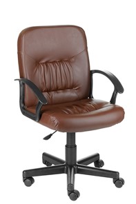 Офисное кресло Чат кожзам коричневый в Серпухове