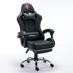 Компьютерное кресло RABIX "Dexter GM-135", подножка, две подушки, экокожа, черное, 532800 в Одинцово