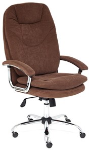 Кресло офисное SOFTY LUX флок, коричневый, арт.13595 в Химках