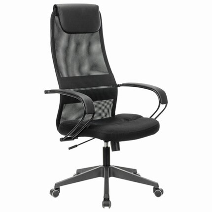 Офисное кресло Brabix Premium Stalker EX-608 PL (ткань-сетка/кожзам, черное) 532090 в Серпухове - изображение