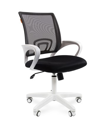 Кресло компьютерное CHAIRMAN 696 white, черный в Подольске - изображение