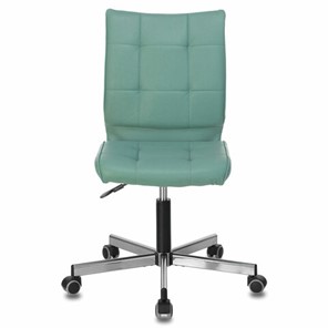 Офисное кресло Brabix Stream MG-314 (без подлокотников, пятилучие серебристое, экокожа, серо-голубое) 532079 в Подольске