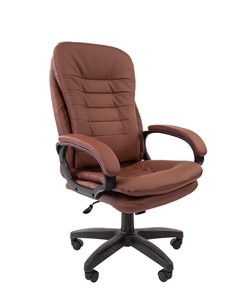 Кресло CHAIRMAN 795 LT, экокожа, цвет коричневый в Химках