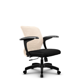 Кресло компьютерное SU-M-4/подл.160/осн.001, Бежевый/Черный в Подольске