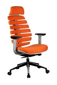 Офисное кресло Riva Chair SHARK (Оранжевый/серый) в Москве - предосмотр