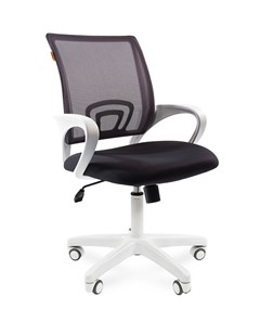 Кресло компьютерное CHAIRMAN 696 white, tw12-tw04 серый в Одинцово