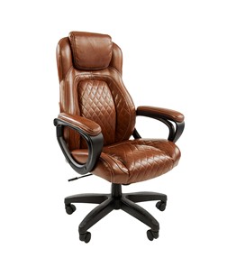 Кресло CHAIRMAN 432, экокожа, цвет коричневый в Подольске