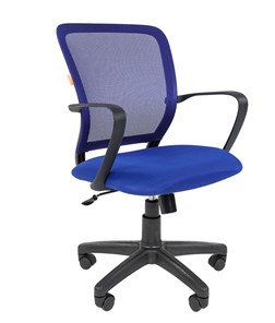 Компьютерное кресло CHAIRMAN 698 black TW-05, ткань, цвет синий в Москве - предосмотр