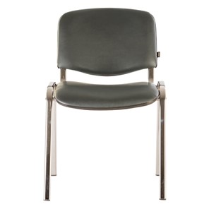 Офисный стул Brabix Iso CF-001 (хромированный каркас, кожзам серый) 531426 в Подольске