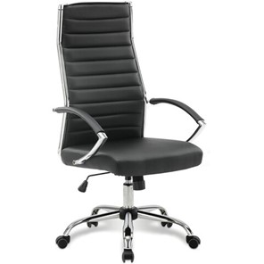 Кресло компьютерное Brabix Style EX-528 (экокожа, хром, черное) 531947 в Одинцово