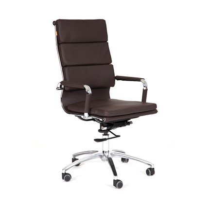 Компьютерное кресло CHAIRMAN 750 экокожа коричневая в Химках - изображение