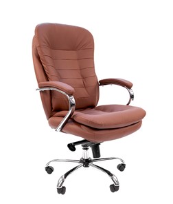 Компьютерное кресло CHAIRMAN 795 экокожа, цвет коричневый в Серпухове