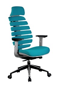 Кресло компьютерное Riva Chair SHARK (Лазурный/серый) в Одинцово