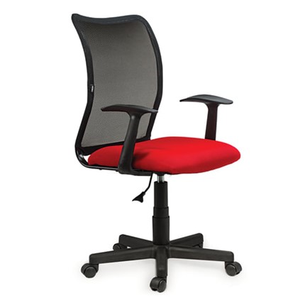 Офисное кресло Brabix Spring MG-307 (с подлокотниками, комбинированное красное/черное TW) в Подольске - изображение