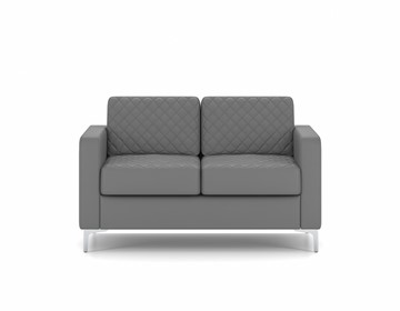 Прямой диван Актив двухместный, серый в Химках