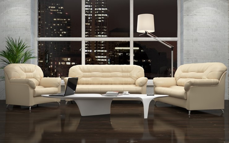 Офисный диван Парм двухместный, экокожа в Химках - изображение 2