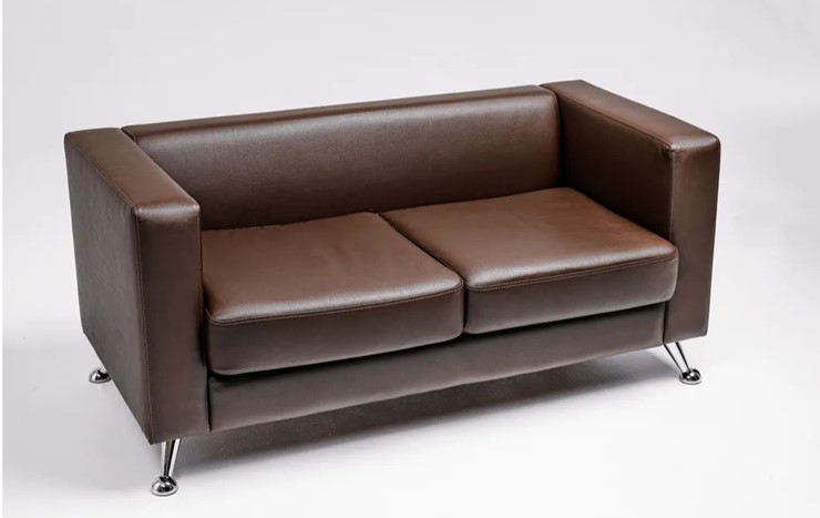 Комплект мебели Альбиони коричневый кожзам  диван 2Д + кресло в Москве - изображение 2