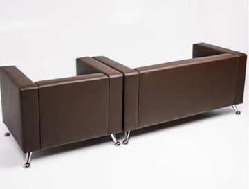 Комплект мебели Альбиони коричневый кожзам  диван 2Д + кресло в Москве - предосмотр 5