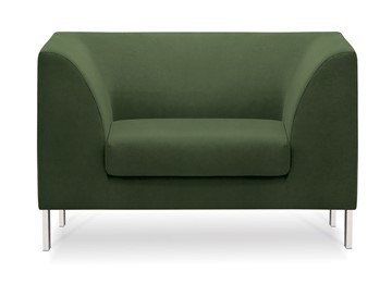 Кресло мягкое Сиеста, ткань Сахара / зеленая С39 в Москве