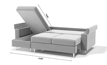 Угловой диван с оттоманкой Брайтон БЛ/БП в Одинцово - предосмотр 10