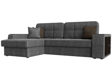 Угловой диван Брюссель, Серый/коричневый (рогожка) в Подольске