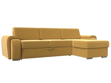 Угловой диван Лига-025, Желтый (Микровельвет) в Одинцово