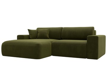 Угловой диван Лига-036 Классик, Зеленый (Микровельвет) в Химках