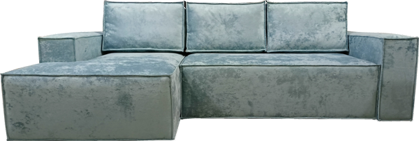 Угловой диван с оттоманкой Лофт 263х159х93 (Ремни/Тик-так) в Одинцово - изображение 3