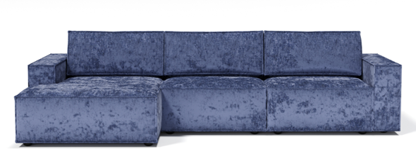 Угловой диван с оттоманкой Лофт 357х159х93 (НПБ/Еврокнижка) в Одинцово - изображение