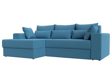 Угловой диван с оттоманкой Майами, Амур голубой (Рогожка) в Одинцово