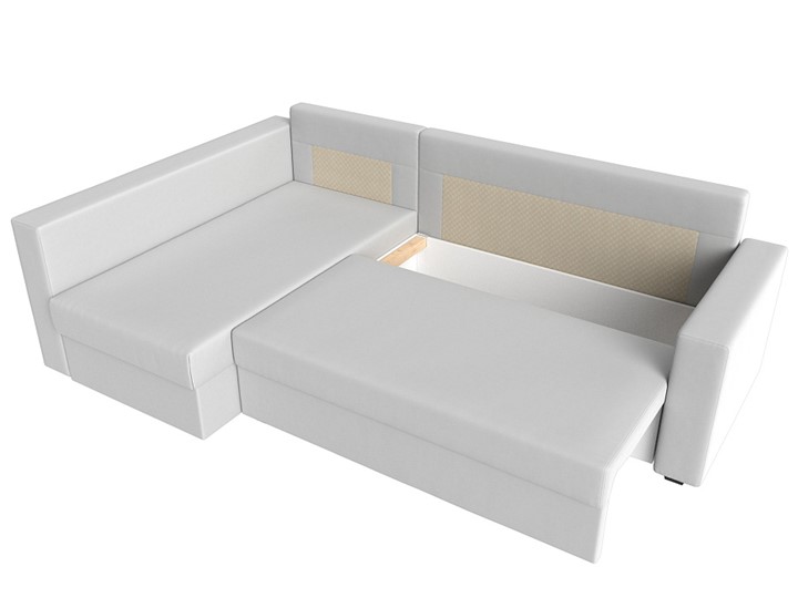 Угловой диван Мансберг, Белый (Экокожа) в Подольске - изображение 1