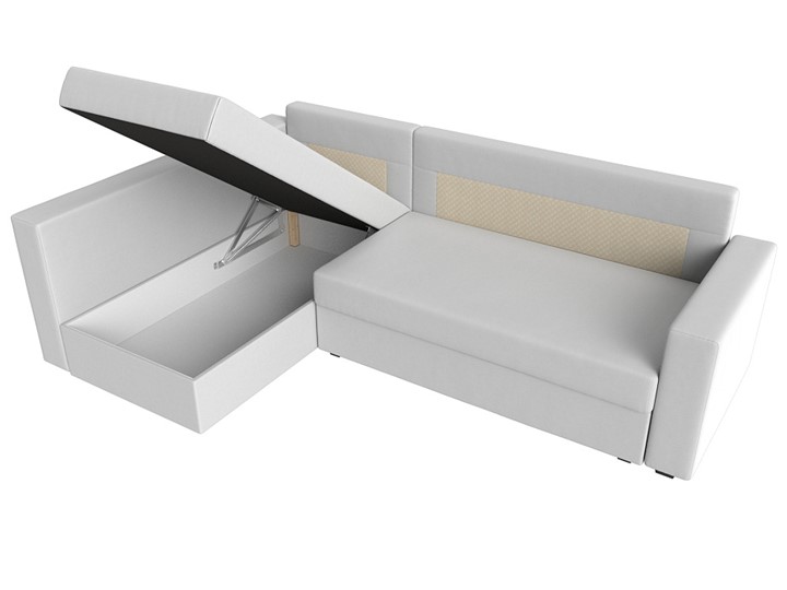 Угловой диван Мансберг, Белый (Экокожа) в Одинцово - изображение 3