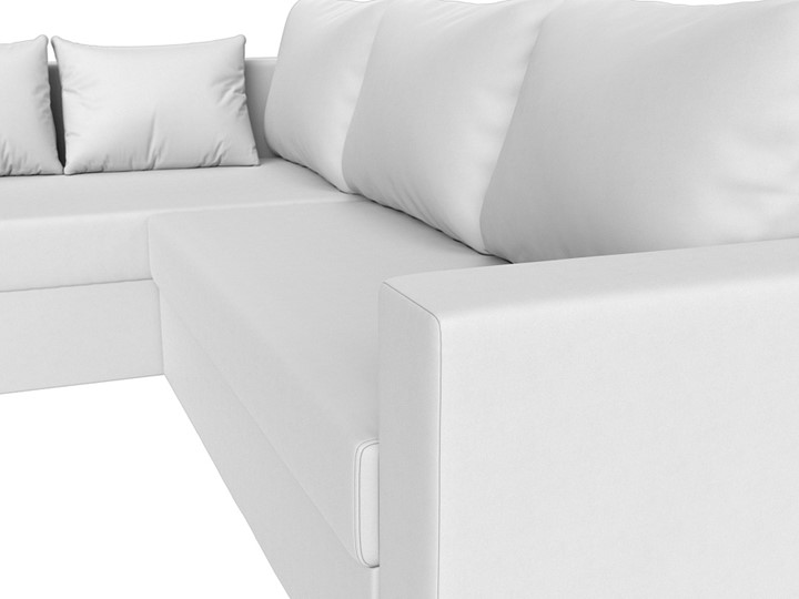 Угловой диван Мансберг, Белый (Экокожа) в Одинцово - изображение 4