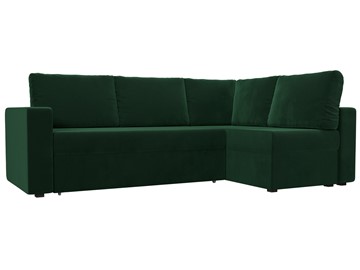 Угловой раскладной диван Оливер, Зеленый (велюр) в Москве