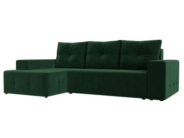 Угловой раскладной диван Перри, Зеленый (велюр) в Москве