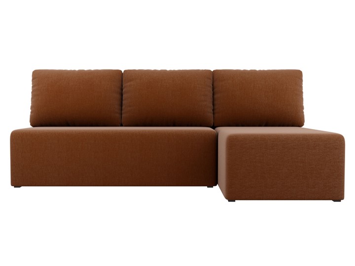 Угловой раскладной диван Поло, Коричневый (рогожка) в Серпухове - изображение 1