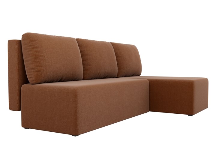 Угловой раскладной диван Поло, Коричневый (рогожка) в Подольске - изображение 2