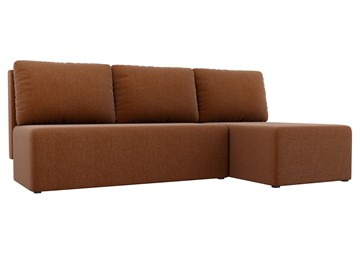 Угловой раскладной диван Поло, Коричневый (рогожка) в Коломне