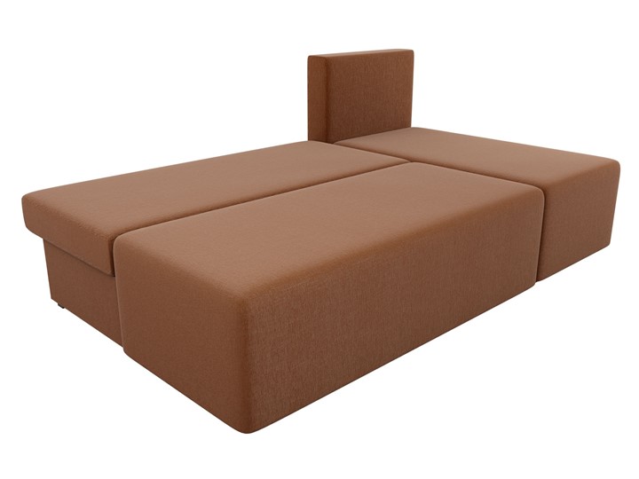 Угловой раскладной диван Поло, Коричневый (рогожка) в Химках - изображение 4