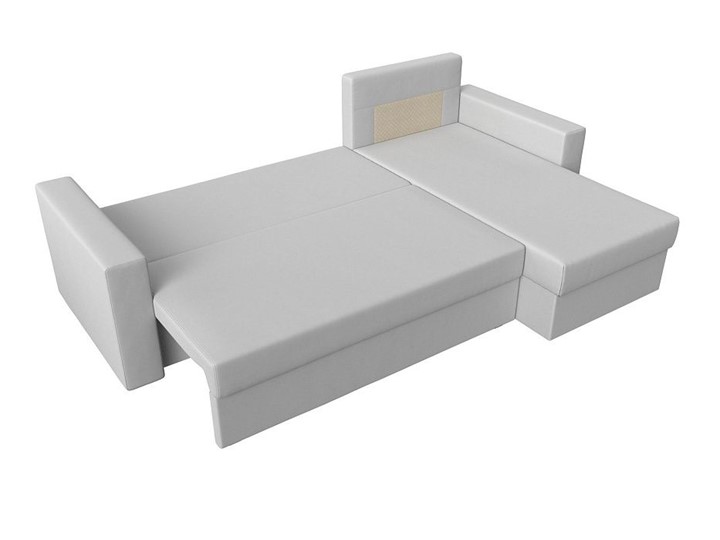 Угловой раскладной диван Траумберг Лайт, Белый (Экокожа) в Одинцово - изображение 2