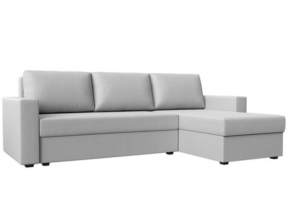 Угловой раскладной диван Траумберг Лайт, Белый (Экокожа) в Одинцово - изображение