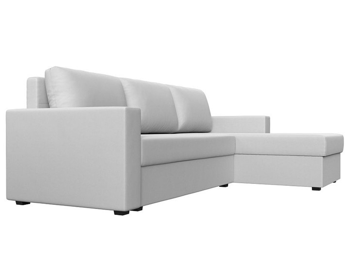 Угловой раскладной диван Траумберг Лайт, Белый (Экокожа) в Одинцово - изображение 6