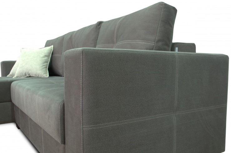 Угловой диван Fashion soft 210 (Uno grey + Brix latte) в Серпухове - изображение 5