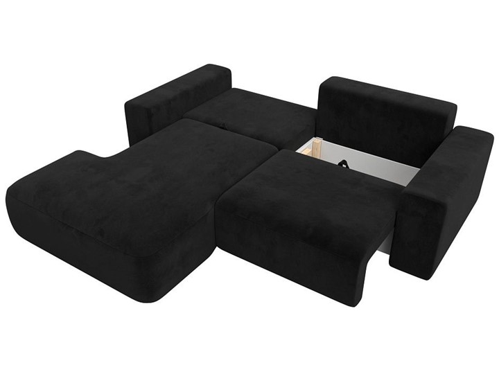 Угловой диван Лига-036 Классик, Черный (велюр) в Одинцово - изображение 2