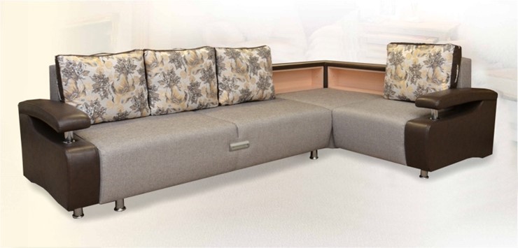 Угловой диван Престиж-15 люкс с полкой в Москве - изображение 2