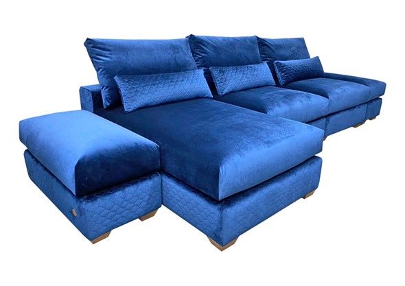 Угловой диван V-10-M ДУ (ПУФ2+Д4+ПС+ПС+ПУФ2), Memory foam в Серпухове - изображение