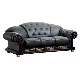 Прямой диван Versace (3-х местный) black в Химках
