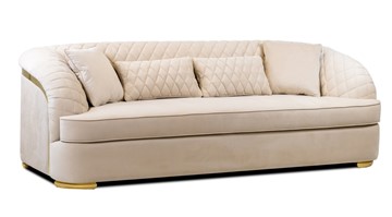 Прямой диван Бурже, с металлическим декором в Химках