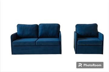Набор мебели Амира синий диван + кресло в Москве